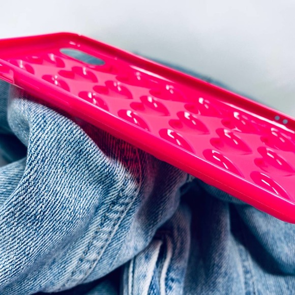 iPhone 7/8 Plus Case Hot Pink 3D Heart Print Cover - Picture 6 of 6